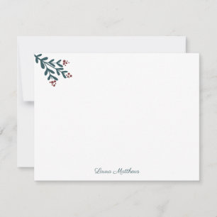 Carte De Correspondance Illustration de baies modernes Élégant Noël