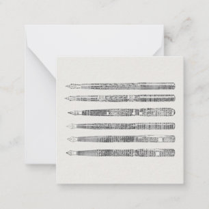 Carte De Correspondance Illustration de journal vintage Pens