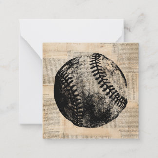 Carte De Correspondance Illustration de l'art de baseball vintage Style de