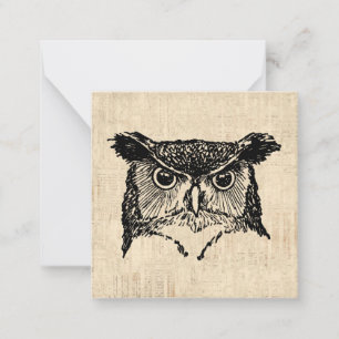 Carte De Correspondance Illustration de l'art des chouettes