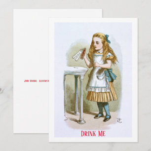 Carte De Correspondance Illustration de The Nursery Alice - Buvez-moi