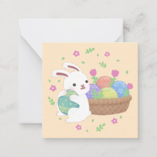 Carte De Correspondance Illustration du lapin de Pâques mignon