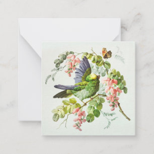 Carte De Correspondance Illustration vintage d'oiseaux