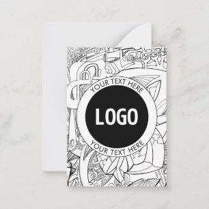 Carte De Correspondance Illustrations de ligne modernes originales & votre
