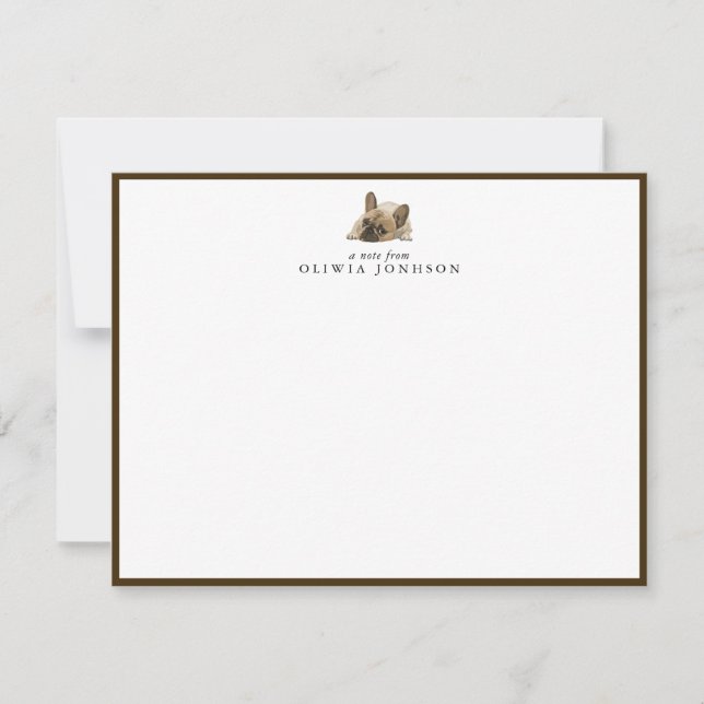 Carte de correspondance illustrée Bouledogue Franç (Devant)