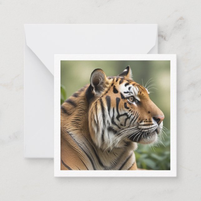 Carte De Correspondance Image de faune majestueuse de gros chat Tigre (Devant)