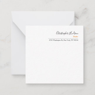 Carte De Correspondance Immobilier simple professionnel