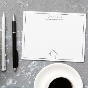 Carte De Correspondance Immobilier Société Chic Grey Monogramme Réalisateu