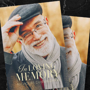 Carte De Correspondance In Love Memory Modern Elegant Photo Memorial