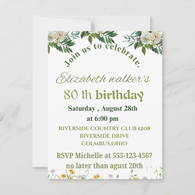 Carte De Correspondance Incantation d'anniversaire (Devant)