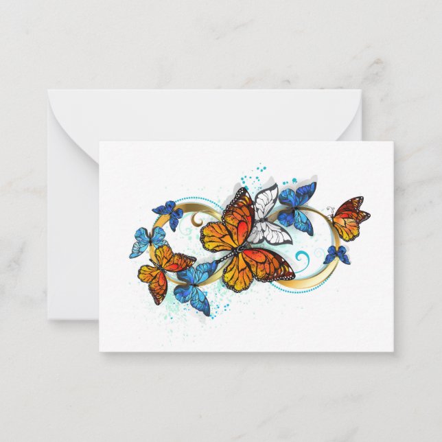 Carte De Correspondance Infini de papillons monarques (Devant)