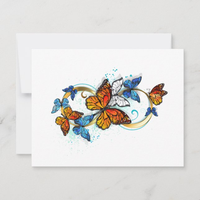Carte De Correspondance Infinité de papillons monarques (Devant)