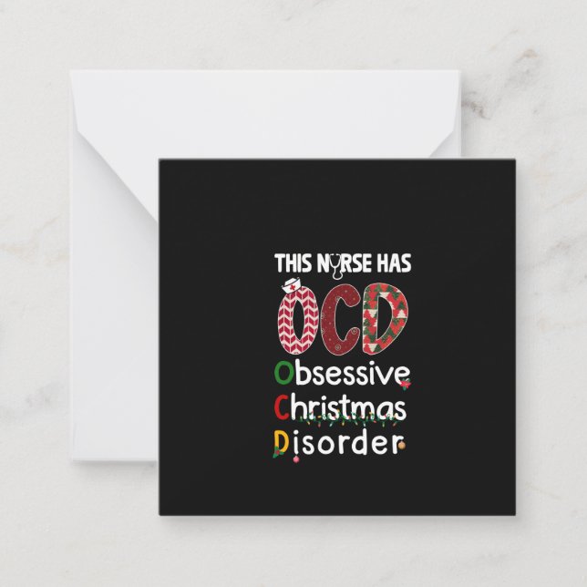 Carte De Correspondance Infirmière Cadeau Cette Infirmière A OCD (Devant)