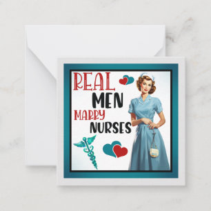 Carte De Correspondance Infirmière rétro Pinup_ Véritables Hommes Épouses