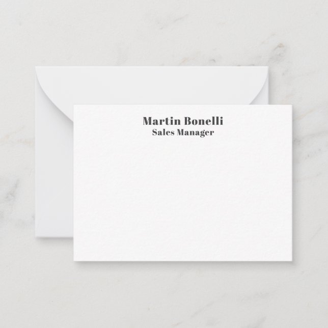 Carte De Correspondance Informations de nom propre classique professionnel (Devant)