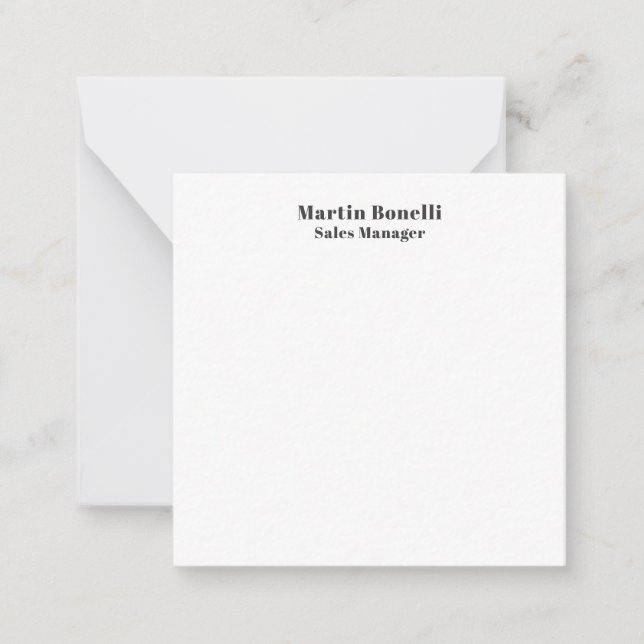 Carte De Correspondance Informations de nom propre classique professionnel (Devant)