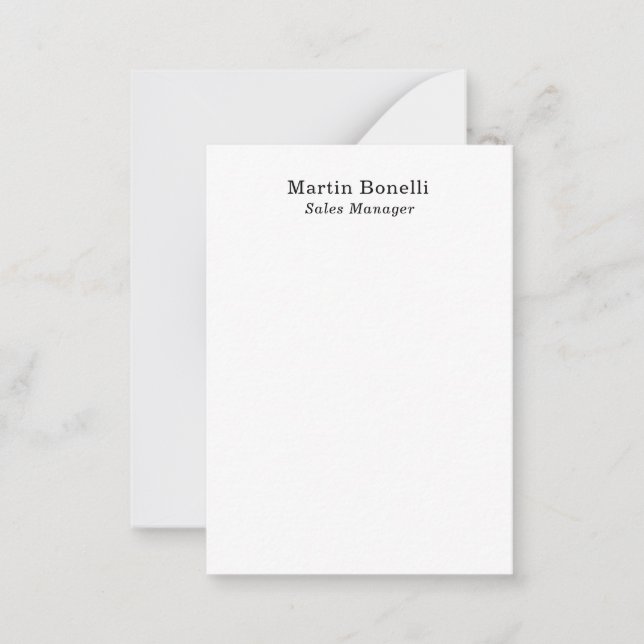 Carte De Correspondance Informations de nom propres classiques professionn (Devant)