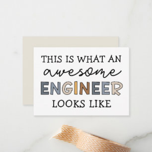 Carte De Correspondance Ingénieur Drôle génial ingénieur   Ingénierie