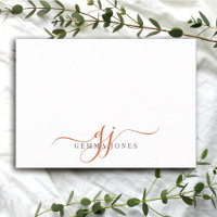 Initiales Chic Monogram Terracotta Script,