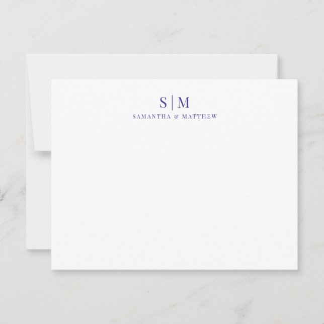 Carte De Correspondance Initiales de monogramme élégantes et simples de co (Devant)