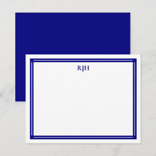 Carte De Correspondance Initiales de monogramme personnalisées avec bordur