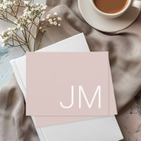 Initiales Monogrammées Surdimensionnées Rose Pâle