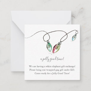 Carte De Correspondance Insérez les détails de l'échange de cadeaux