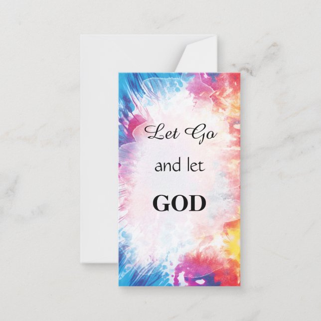 Carte De Correspondance *~ Inspirational Kindness LET GOD AP62 Note Card (Devant)