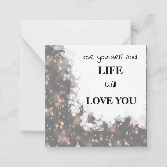 Carte De Correspondance *~ Inspirer AP62 Kindness LOVE SELF Note Card (Devant)
