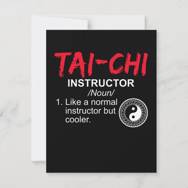 Carte De Correspondance Instructeur Tai Chi Tai Chi Fighter (Devant)