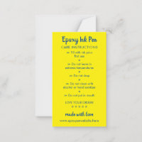 Instructions pour les soins de la marine jaune pou