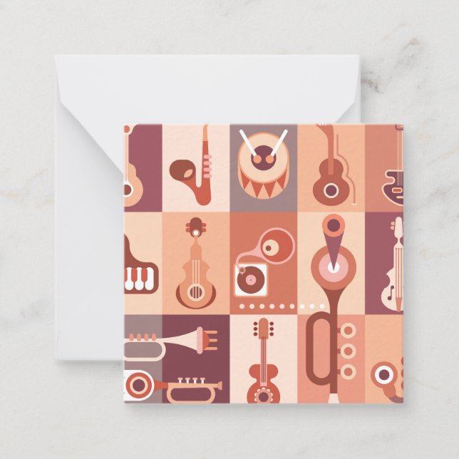 Carte De Correspondance Instruments de musique (Devant)