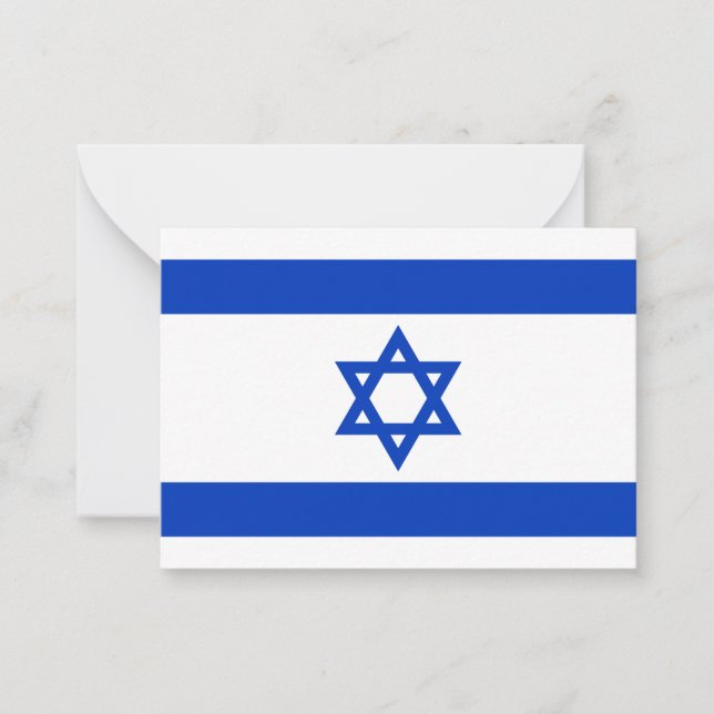 Carte De Correspondance Israël drapeau bleu blanc motif moderne patriotiqu (Devant)