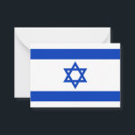 Carte De Correspondance Israël drapeau bleu blanc motif moderne patriotiqu<br><div class="desc">Israël drapeau bleu et blanc motif moderne carte patriotique,  carte de voeux. Drapeau israélien.</div>