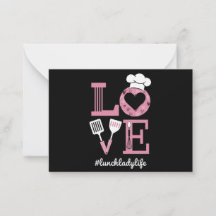 Carte De Correspondance J'adore la vie de dame de déjeuner Cadeaux drôles 