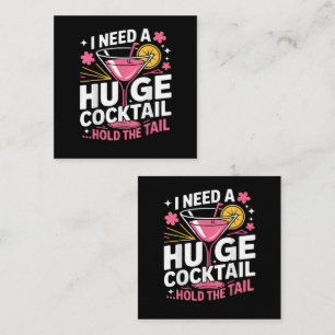 Carte De Correspondance J'ai besoin d'un énorme cocktail drôle