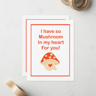 Carte De Correspondance "J'ai tellement de champignons dans mon coeur pour