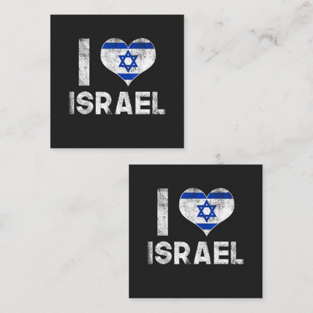 Carte De Correspondance J'aime Israël (Devant / Derrière)