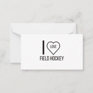 CARTE DE CORRESPONDANCE J'AIME LE HOCKEY SUR LE TERRAIN