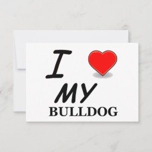 Carte De Correspondance J'aime mon bouledogue