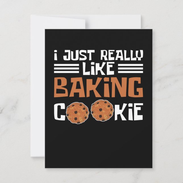 Carte De Correspondance J'aime vraiment beaucoup la cuisson de biscuits (Devant)