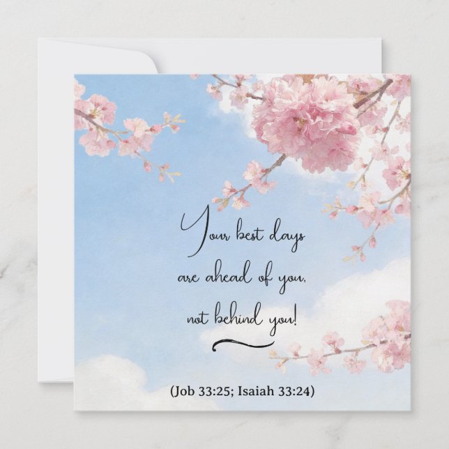 Carte De Correspondance Japanese flowering cherry - Your best days - JW (Devant)