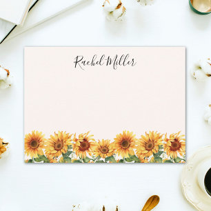 Carte De Correspondance Jardin de tournesols élégant