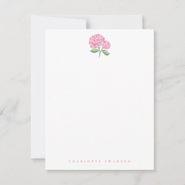 Carte De Correspondance Jardin d'hortensias (Devant)