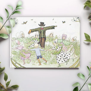 Carte De Correspondance Jardin Vintage Enfants Little Lasse Elsa Beskow