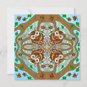 Carte De Correspondance Je Dis Salut, Owl Mandala