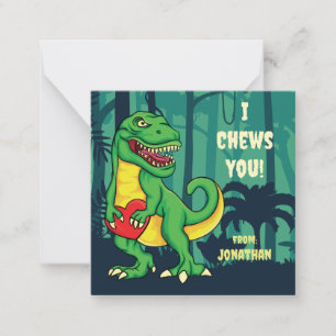 Carte De Correspondance Je mâche votre T-Rex de la Saint-Valentin en class