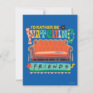 Carte De Correspondance Je préférerais regarder FRIENDS™ Graphique vibrant