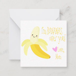 Carte De Correspondance Je suis Bananas Over You Lunchbox Note Card