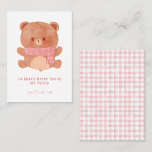 Carte De Correspondance 'Je suis Bear-y Happy You're My Friend' Enfants Va